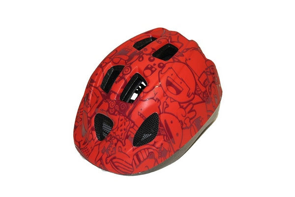 fietshelm Happy junior rood maat 46/53