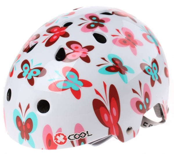 fietshelm Xcool 2.0 Butterfly wit maat 55/58 cm