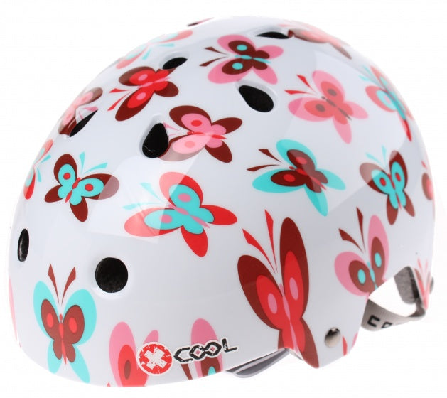 fietshelm Xcool 2.0 Butterfly wit maat 55/58 cm