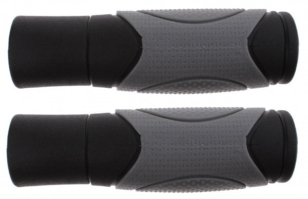 handvatten 125 mm rubber zwart/grijs per set