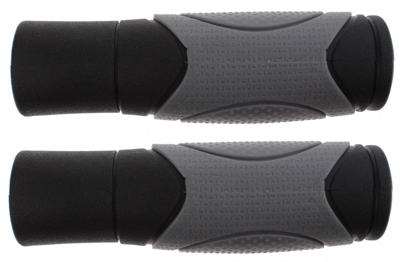 handvatten 125 mm rubber zwart/grijs per set