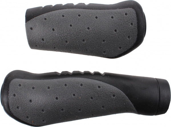 handvatten 135 mm grijs/zwart rubber per set