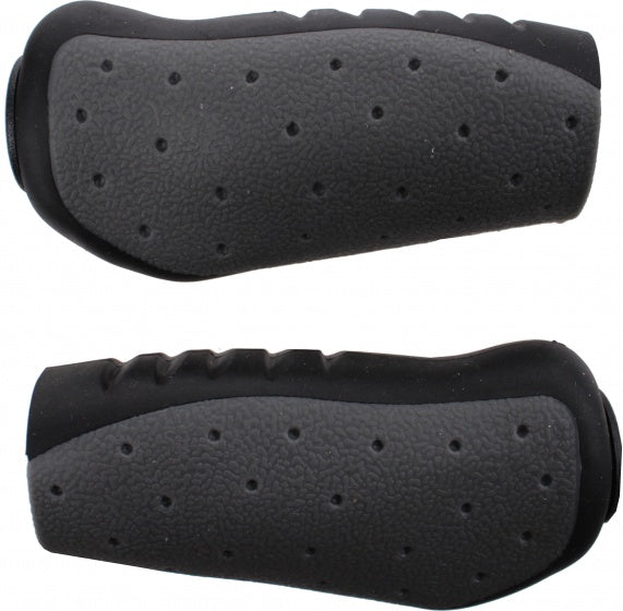 handvatten 92 mm rubber grijs/zwart per set