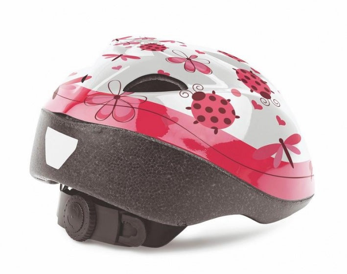 kinderhelm lieveheersbeestje roze/wit maat 46-53 cm
