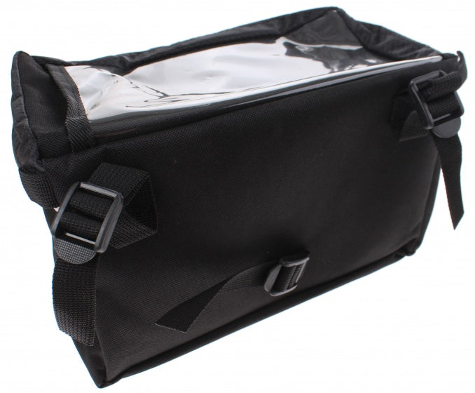 stuurtas met riempjes 6,5 liter zwart