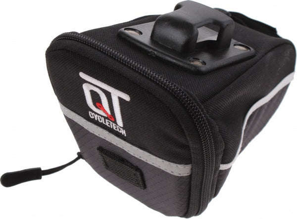 zadeltas 1,1 liter nylon zwart