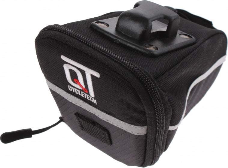 zadeltas 1,1 liter nylon zwart