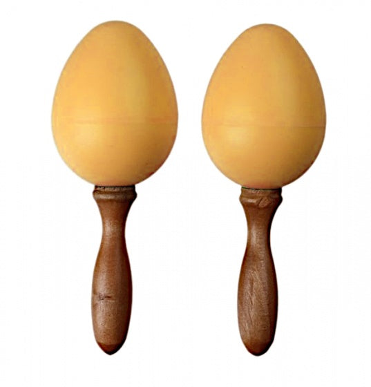 maracas Mini Steel junior 11 cm oranje 2 stuks