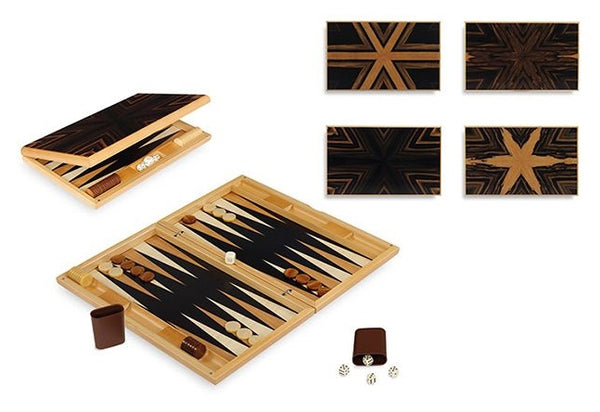 backgammon 50,5 x 31 cm hout bruin 35-delig