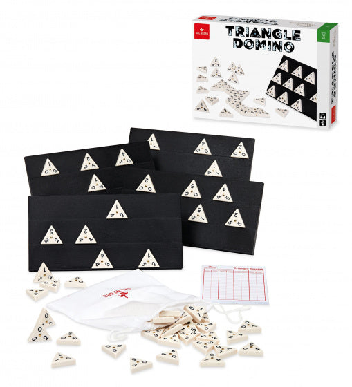 gezelschapsspel Triangle 3,5 cm wit/zwart 3-delig