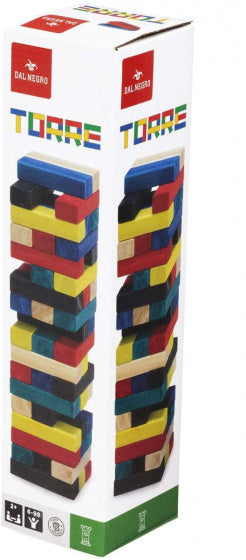 Jenga met hamer 7,5 cm hout wit 3-delig
