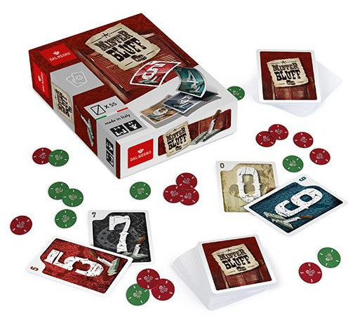 kaartspel Mister Bluff 2,5 cm karton rood/groen 2-delig