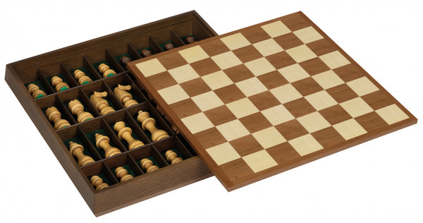klassiek schaakspel 49 x 48,3 duralbaster bruin