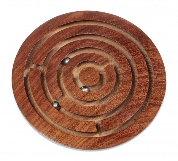mini-labyrinth 15 cm hout bruin