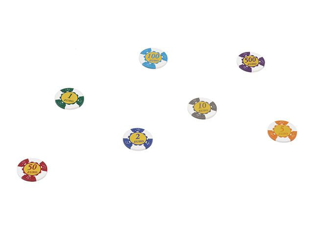 pokerset Luxe 41,5 cm plex transparant 6-delig