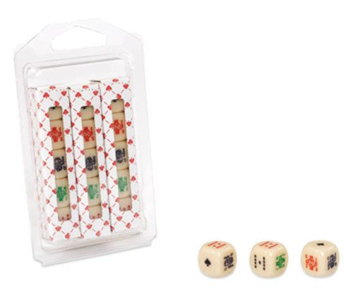 pokerdobbelsteenset 1,8 cm beige 15 stuks