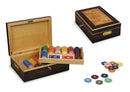 pokerset met chiphouder 35 x 25 x 12,5 cm hout bruin