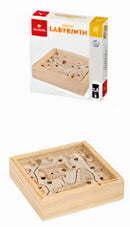 reisspel doolhof 21 x 21 cm hout naturel