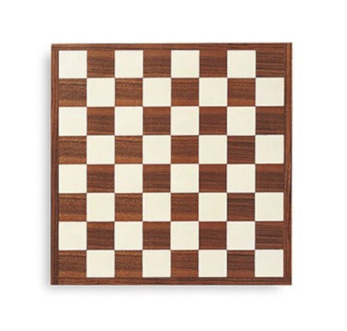 schaakbord 31 x 31 cm hout bruin/wit