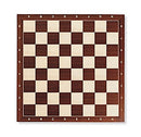 schaakbord 50 x 50 cm hout bruin/wit