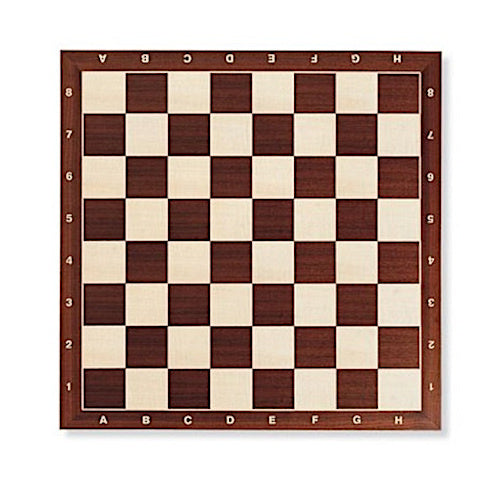 schaakbord 50 x 50 cm hout bruin/wit