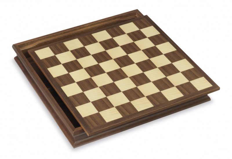 schaakspel Poker 39 cm hout naturel/bruin 3-delig