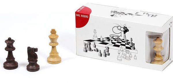 schaakstukken 7,5 cm beige/donkerbruin 3 stuks