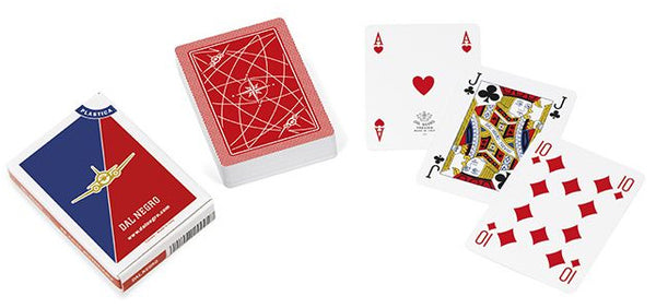 speelkaarten Aereo Club 8,8 x 6,3 cm PVC rood 55-delig
