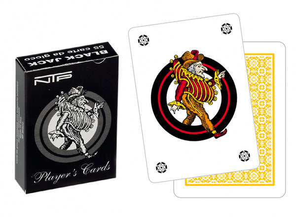 speelkaarten Black Jack 6,5 x 9,1 cm karton wit/geel