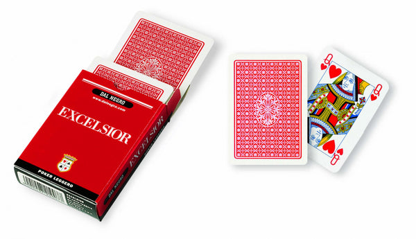 speelkaarten Excelsior A1 88 mm karton rood 55-delig