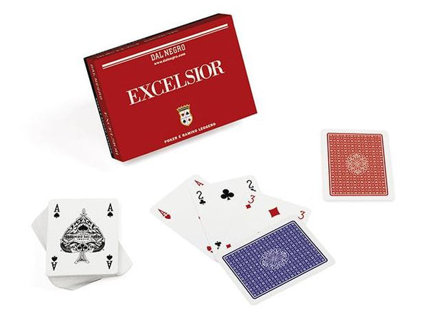 speelkaarten Excelsior Ramino karton rood 110-delig