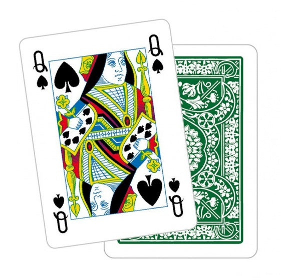 speelkaarten met bloemenpatroon Poker karton groen