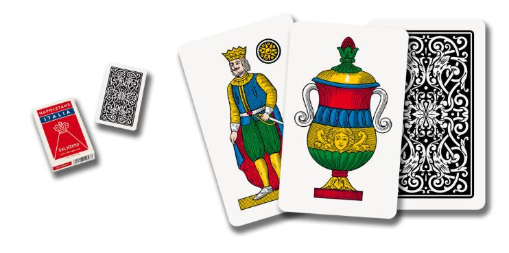 speelkaarten Napoletane 82 mm karton rood 40-delig