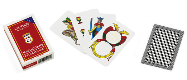 speelkaarten Napoletane 82 mm PVC rood 40-delig