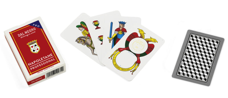 speelkaarten Napoletane 82 mm PVC rood 40-delig