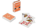 speelkaarten Texas 8,9 cm PVC oranje 55-delig