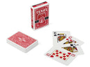 speelkaarten Texas 8,9 cm PVC rood 55-delig