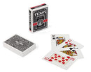 speelkaarten Texas 8,9 cm PVC zwart 55-delig