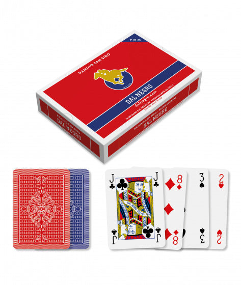 speelkaarten 6,3 x 8,8 cm PVC blauw/rood 2 stuks