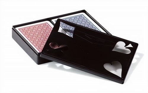 speelkaarten Ramino karton rood/blauw 2-delig