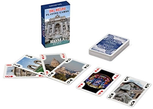 speelkaarten Roma karton blauw 56-delig