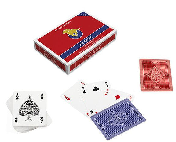 speelkaarten San Siro 8,8 cm rood/blauw 110-delig