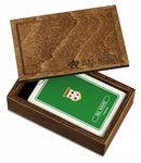 speelkaarthouder 13,5 x 8,5 cm hout bruin