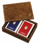 speelkaarthouder 15 x 11 cm hout bruin