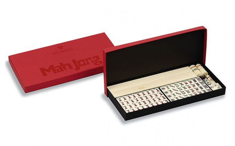 speelset Mah-Jong 48 cm karton rood/zwart/wit 10-delig