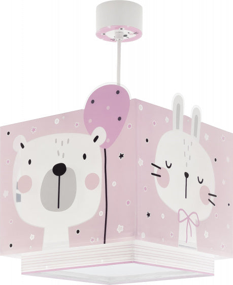hanglamp Baby Jungle 24 x 43,5 cm E27 60W roze/wit