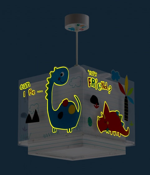 Dalber Hanglamp Dino's Glow in the Dark, 24cm