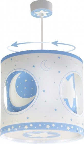 hanglamp draaiend Moonlight 26,5 cm E27 60W blauw