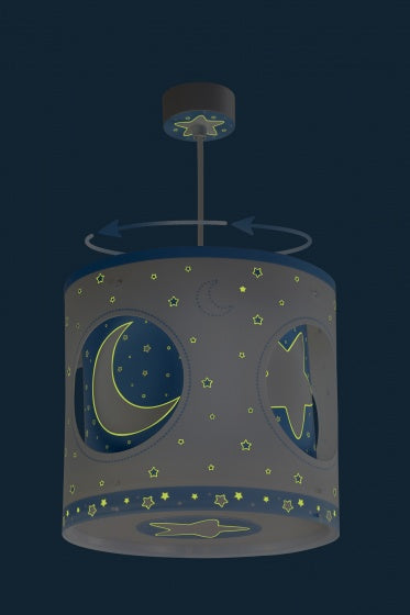 hanglamp draaiend Moonlight 26,5 cm E27 60W blauw