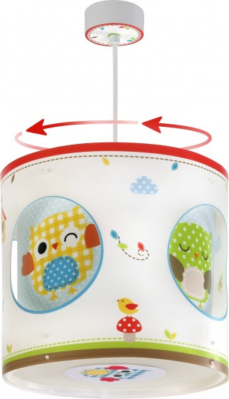 hanglamp draaiend Owls 21 x 26,5 cm E27 60W